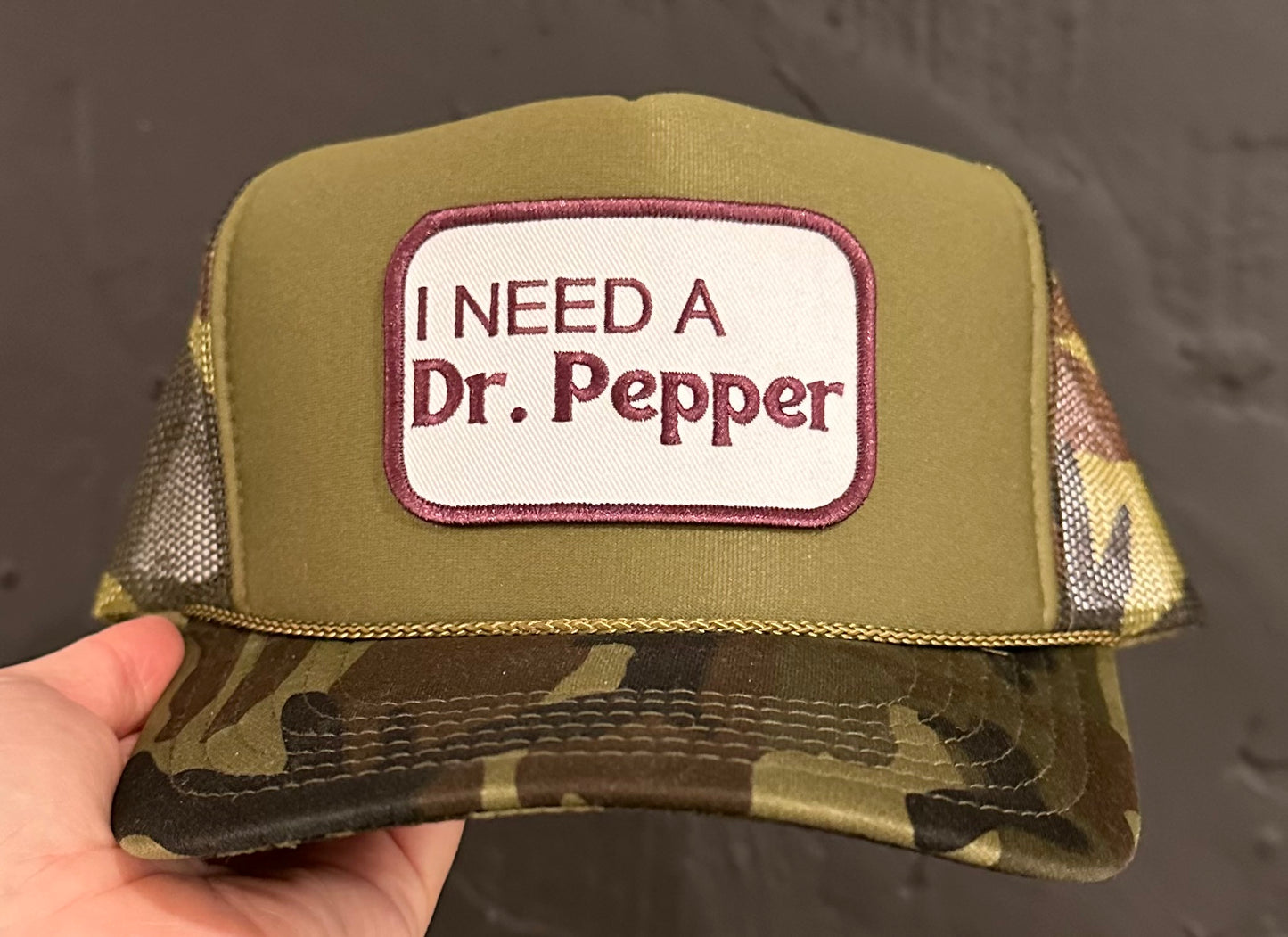 I Need A Dr. Pepper Trucker Hat